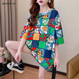 Tay ngắn tay rộng in họa tiết phong cách Hàn Quốc mới dành cho nữ