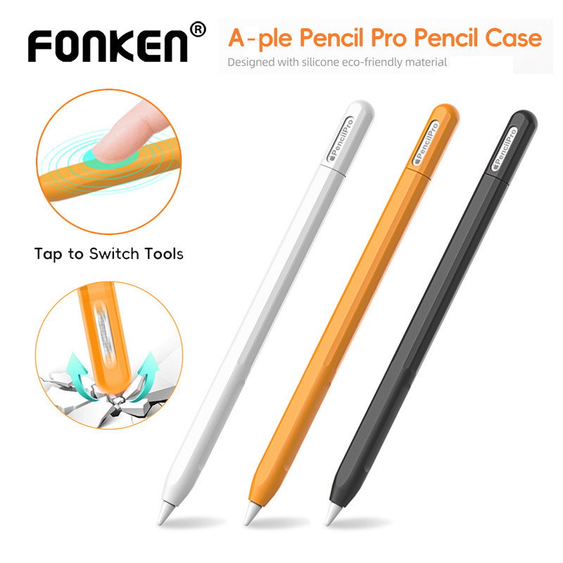 Hộp Đựng Bút Chì Fonken Cho Aple Pencil Pro Màu Phù Hợp Với Silicon Mềm Siêu Mỏng Bảo Vệ Cho i-Pad P