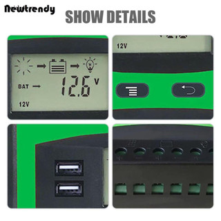 [0202]  Solar Charge Controller 30A PWM 12V 24V LCD Display Solar System Controller