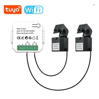 Tuya Wifi Đồng hồ đo năng lượng thông minh Hệ thống PV năng lượng mặt trời Tiêu thụ sản xuất điện Máy đo giám sát hai chiều Điện thoại di động Điều khiển ứng dụng Màn hình nguồn với CT
