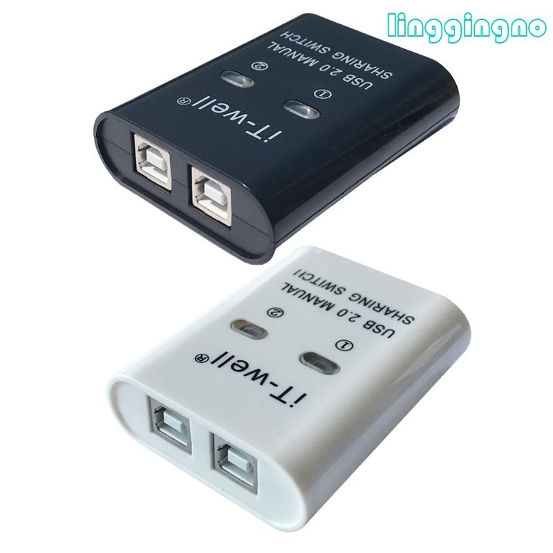 Thiết bị chia sẻ máy in USB RR Bộ chia dữ liệu Bộ chia chuyển đổi thủ công Hub 2 trong 1 Ra