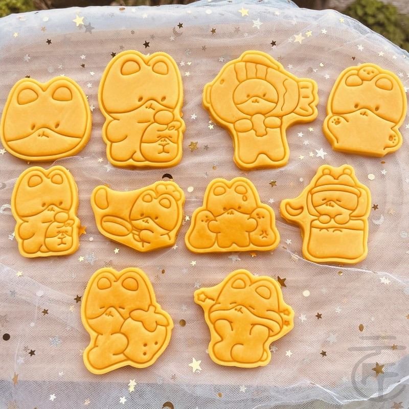 Khuôn cắt bánh quy Kpop Teolaegi, khuôn cắt bánh quy hoạt hình, khuôn fondant, khuôn bánh, khuôn đất