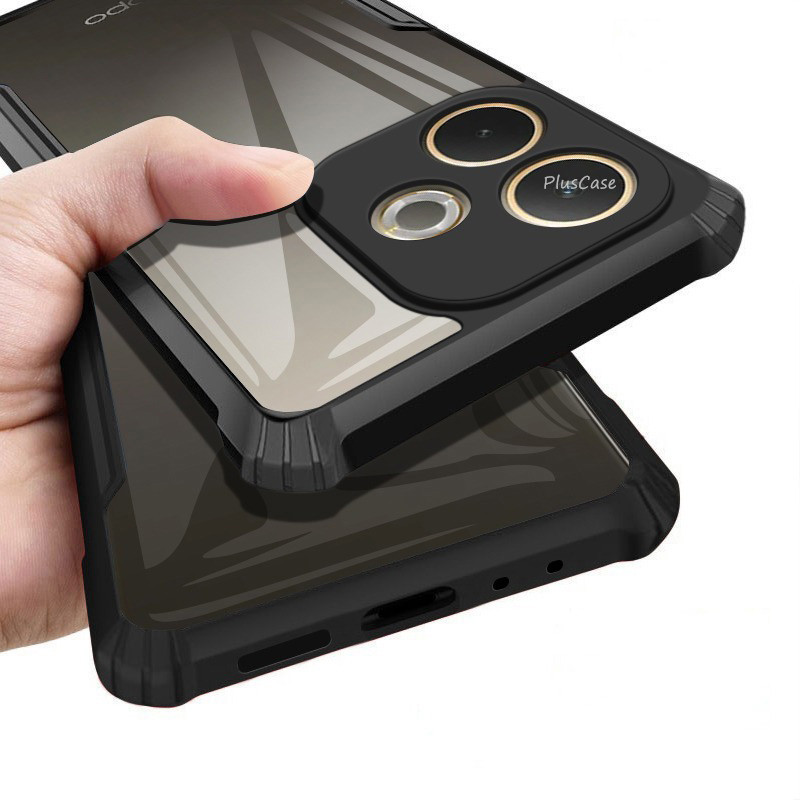 Dành Cho OPPO A5 Pro 5G Hybrid Silicon Mềm Chống Sốc & Ốp điện thoại PC Cứng