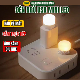 Đèn Ngủ USB Mini LED Bảo Vệ Mắt - Thiết Kế Gọn Nhẹ, Cắm Trực Tiếp - Dùng Cho Laptop, Sạc Dự Phòng, Ô Tô ZINKA