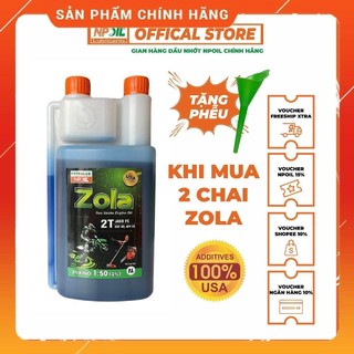 Dầu động cơ 2 Thì PETRO ZOLA 1 Lít (màu xanh) Cho Xe Máy 2 Thì, Máy Cưa, Máy Cắt Cỏ - NPOIL