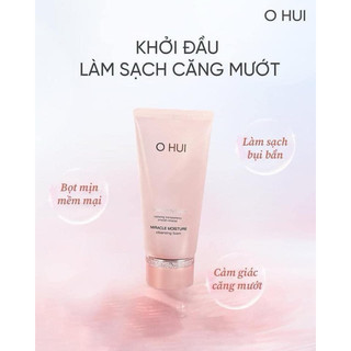 Sữa Rửa Mặt Dưỡng Ẩm OHUI Miracle Moisture Cleansing Foam 40ml - Làm Sạch Sâu, Làm Sáng Da, Phục Hồi Da, Không Kích Ứng
