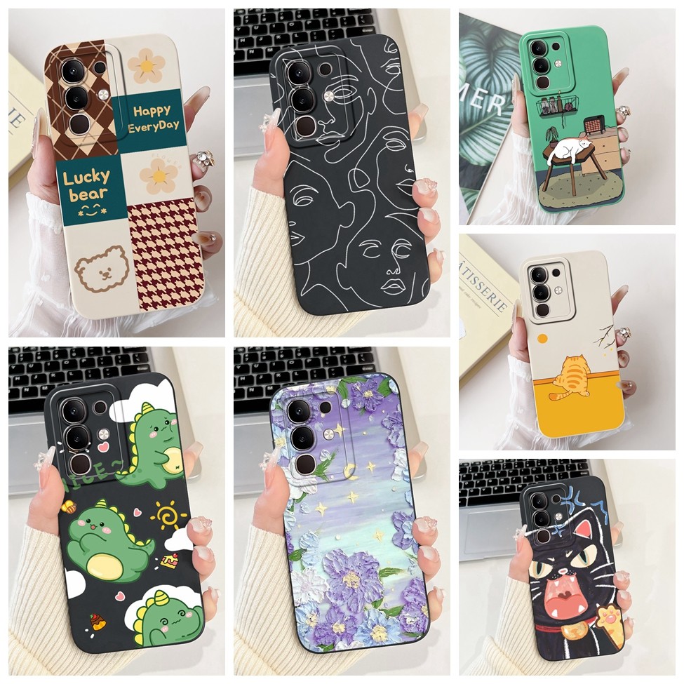 Ốp lưng Vivo Y29 4G Thời trang họa tiết mèo dễ thương Vỏ silicon Ốp lưng Y29 Vivo 4G Vỏ điện thoại c