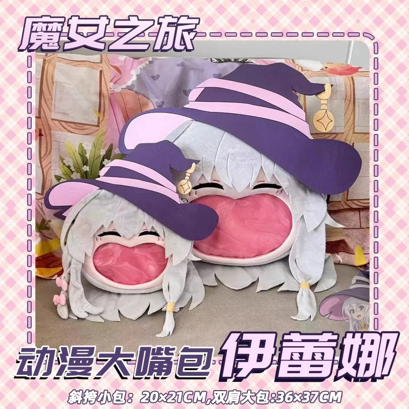 Anime Lang Thang Phù Thủy: Hành Trình Của Elaina Cosplay Sang Trọng Trong Suốt Dây Kéo Miệng Lớn Hoạ