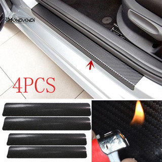 MONDANDI 4 Phụ Kiện Xe Hơi 3D Doorill Scuff Bàn Đạp Bảo Vệ Bao Miếng Dán Chống Trầy Xước