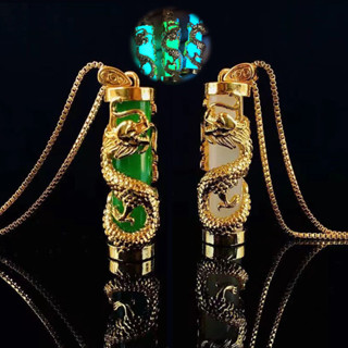 Dạ Quang Đá Quý Rồng Trụ Cột Mặt Dây Chuyền Chữa Bệnh Luân Xa Cong Rồng Rồng Bùa Hộ Mệnh Phụ Kiện Trang Sức