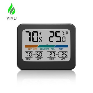 Nhiệt kế Máy đo độ ẩm, Máy đo độ ẩm nhiệt độ điện tử nhiệt độ cao và thấp, Màn hình nhỏ màu LCD kỹ thuật số Máy đo độ ẩm phòng