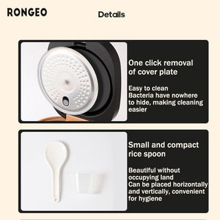 RONGEO Nồi cơm điện gia đình đa năng nồi cơm điện chống dính nồi cơm điện dung tích lớn