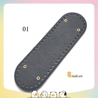 Đế túi bầu dục da PU đục lỗ sẵn 26x8cm