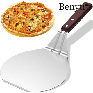 Benytro xẻng pizza, vỏ pizza kim loại 6 inch, bền với tay cầm bằng gỗ xẻng bánh chống dính tự chế nướng bánh pizza bánh mì