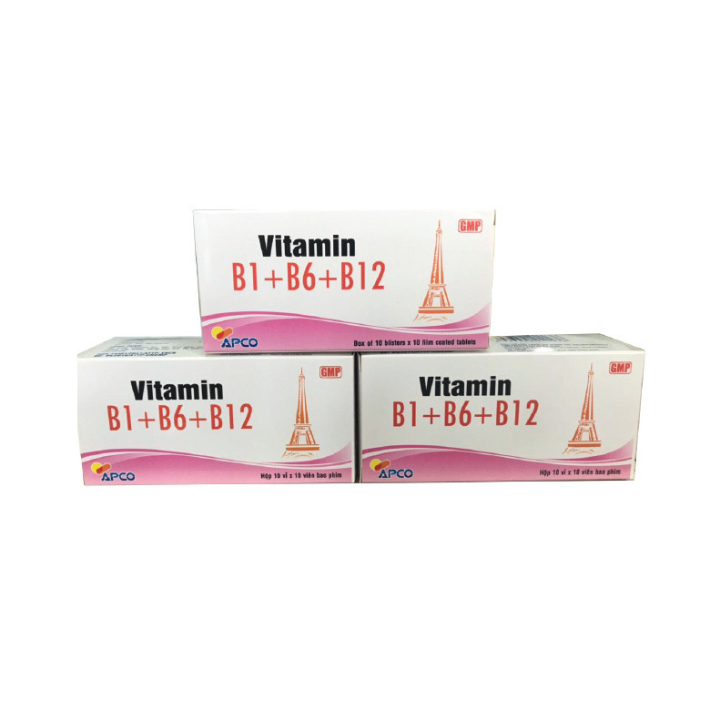 VITAMIN 3B (B1-B6-B12) - VITAMIN B1+B6+B12 APCO HỘP 100 VIÊN