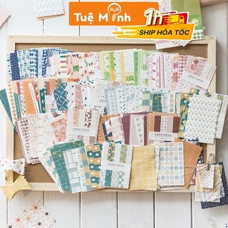 Bộ 50 tờ giấy hoa nghệ thuật STI22, tấm giấy trang trí hoa văn