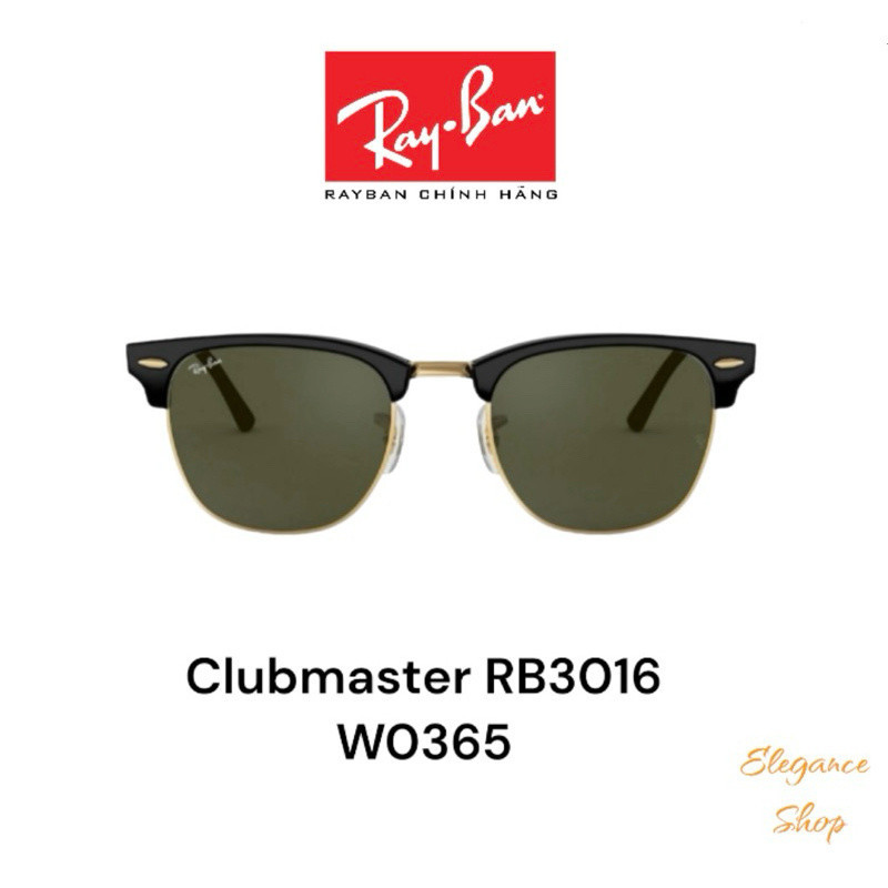 [Xác thực] Rayban Clubmaster rb3016 w0365 Kính râm xanh chống tia cực tím, Cửa hàng thanh lịch Nam Nữ Kính râm Rayban