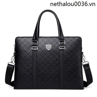 Túi xách nam doanh nhân Cặp đôi 43,3cm 46,6cm Túi đựng máy tính xách tay thời trang Da mềm đeo vai Messenger Túi xách nam