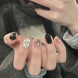 Handmade Mặc Móng Tay Nữ Hoàng Mẹ Ánh Sáng Sang Trọng Móng Tay Nguyên Chất Desire Móng Tay Giả Dán Móng Tay Thành Phẩm Móng Tay Nhỏ Và Ngắn