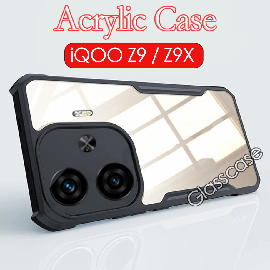 Vỏ iQOO Z9 Cho Vivo iQOO Z9 X Turbo Z9X Z9Turbo iQOOZ9 iQOOZ9X V2361A V2353A V2352A Vỏ Điện Thoại Trong Suốt Acrylic Chống Sốc Túi Khí Bảo Vệ Ống Kính Ốp Lưng Ốp Lưng