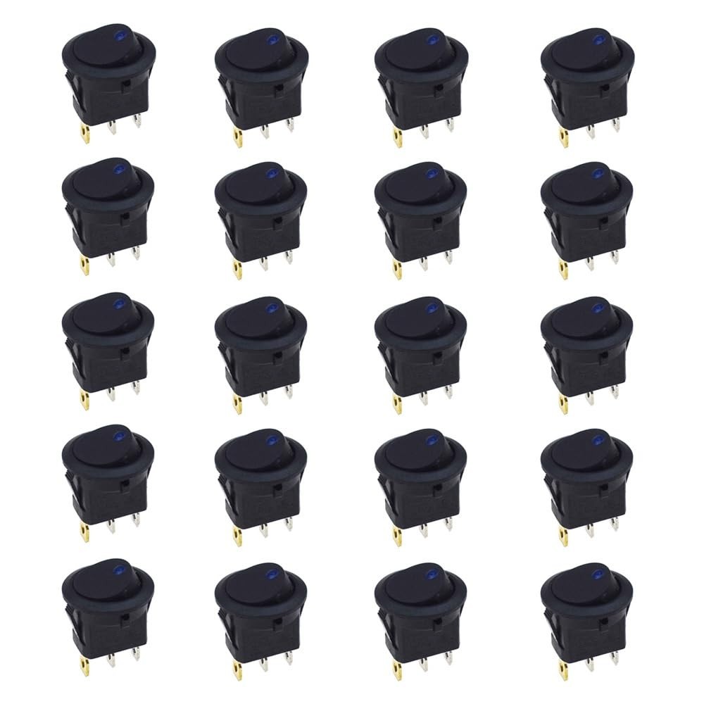 20 chiếc Công tắc loại thuyền mắt mèo 12V 16A Công tắc nguồn