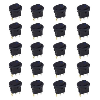 20 chiếc Công tắc loại thuyền mắt mèo 12V 16A Công tắc nguồn