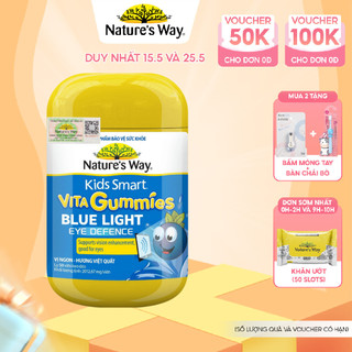 Kẹo Dẻo Vi Chất Nature's Way Kid Smart Vita Gummies Blue Light Eye Defence, Kẹo Dẻo Cho Bé Hỗ Trợ Bảo Vệ Mắt 50v/lọ