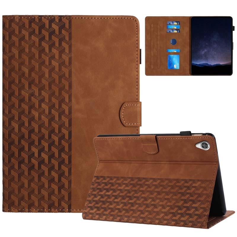 Ốp lưng da PU cho Lenovo Tab M10 Plus 3rd Gen thế hệ thứ 3 case TB125FU TB128FU TB128XU TB328FU TB328XU FHD TB-X606X X606F HD 2nd X306X Vỏ chống sốc mềm có khe cắm thẻ cover