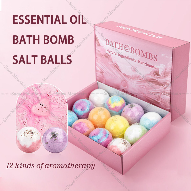  60gx12pcs Viên thả bồn tắm Viên sủi bồn tắm Bath Bomb Bath Boom 