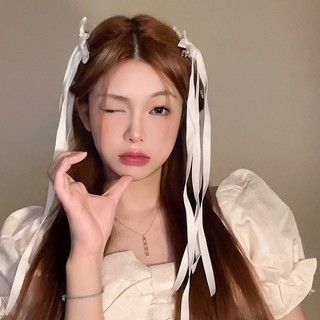 Ins Girl Nơ Mũ Đội Đầu Ruy Băng Bện Kẹp Tóc Đôi Đuôi Ngựa Đầu