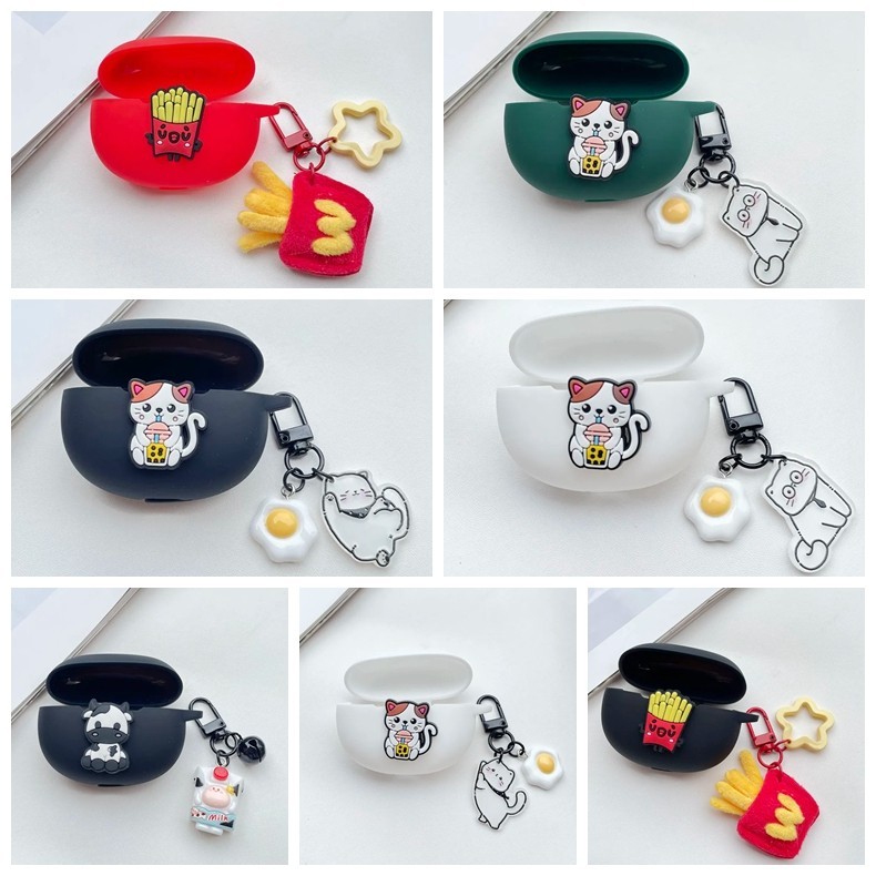 Dành Cho JBL TUNE FLEX / Wave Beam / TUNE Beam / TUNE BUDS Ốp Lưng Mèo Dễ Thương Hoạt Hình Silicon C