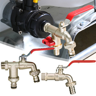 Vòi nước sân vườn hai đầu khớp nối bộ chuyển đổi van 1 / 2 "3 / 4 '' đầu nối bộ chia nước tưới tập khớp van bi