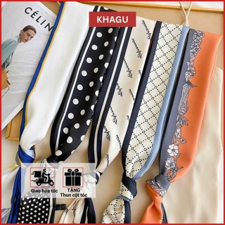 Khăn quàng choàng cổ lụa cao cấp cho nữ văn phòng công sở quàng áo vest đẹp sang trọng KHAGU