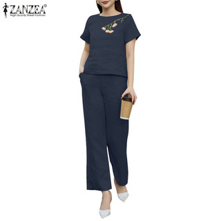 Zanzea Nữ Vintage Thời Trang Thêu Zip Túi Màu Trơn