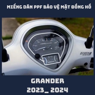Bộ 2 tấm Dán xe Grander 2023 .Miếng dán PPF bảo vệ mặt đồng hồ xe Yamaha Grande 2023- 2024 