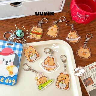 Uumir Capybara Móc Khóa, Mặt Dây Chuyền Dễ Thương Kapibala Động Vật, Phụ Kiện Phím Acrylic