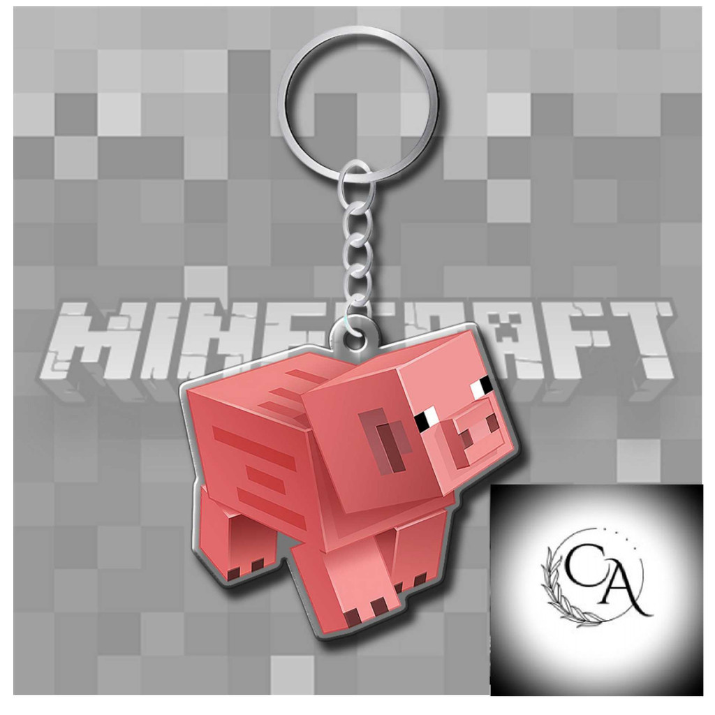 Móc khóa game  Steve Dụng Cu Game Sinh Tồn FPS phụ kiện pixel cute dễ thương