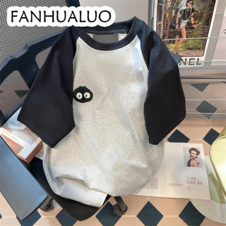 FANHUALUO áo phông áo thun nữ croptop baby tee INS Phong cách Xu hướng Thể thao WCS24607XD 23Z240608