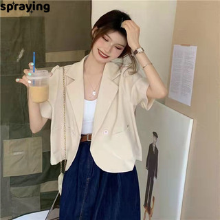spraying áo nữ blazer áo vest nữ   Thời trang Thông thường tinh tế Phong cách WCS2460FG5 25Z240618