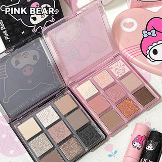 PINK BEAR Bảng phấn mắt Kuromi Hợp tác Bảng phấn mắt chín màu Giai điệu Phấn mắt giới hạn