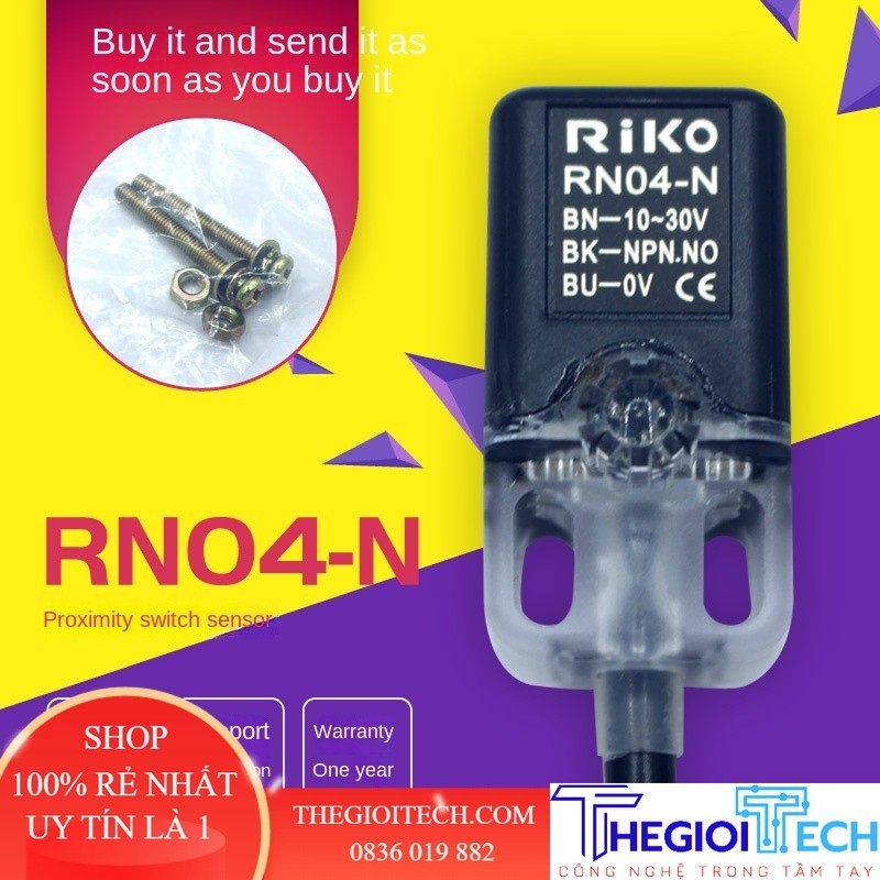 Cảm Biến Tiệm Cận Công Tắc Đài Loan Riko Vuông RN04-N RN04-N2 RN04-P RN04-P2 RN04-NP - RN04-NP
