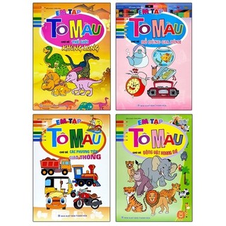 Sách - bộ sách em tập tô màu - bộ 4 cuốn