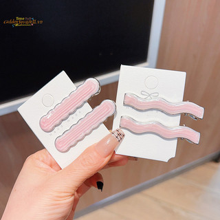 Goldens Sóng Đơn Giản Hình Bầu Dục Màu Hồng Liền Mạch Kẹp Tóc Nữ Acetate Tấm Nổ Kẹp Tóc Mỏ Vịt Kẹp Tóc Dụng Cụ Tạo Kiểu Tóc Quà Tặng VN