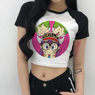 Arale Tee nữ đồ họa dạo phố mùa hè Tee nữ đồ họa manga quần áo truyện tranh