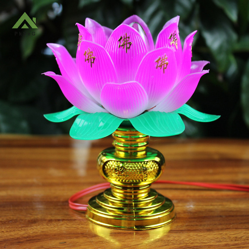 Pkyeg 1 Đèn Sen Phật Giáo Nhiều Màu Sắc Đèn Sen Để Bàn Trang Trí Ánh Sáng Cho Gia Đình Thiền Thờ Phật Giáo Đền Thờ