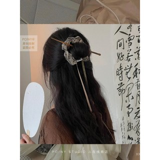 Dây buộc tóc kiểu Trung Quốc mới, kẹp tóc retro thanh lịch, kẹp tóc ruy băng phong cách cổ điển, phụ kiện tóc mùa hè hiện đại đơn giản