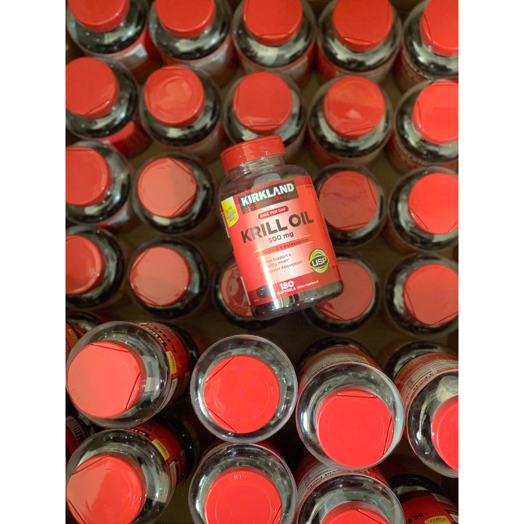 Dầu nhuyễn thể Kirkland Krill Oil 500mg 180viên CHÍNH HÃNG MỸ