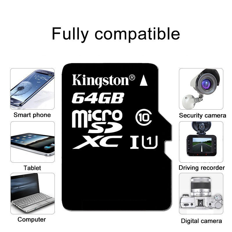Thẻ nhớ thẻ nhớ Kingston Micro SD 1TB 512GB Class 10 100MB / s 16GB / 32GB / 64GB / 128GB Thẻ TF cho máy bay không người lái Camera quan sát Dashcam