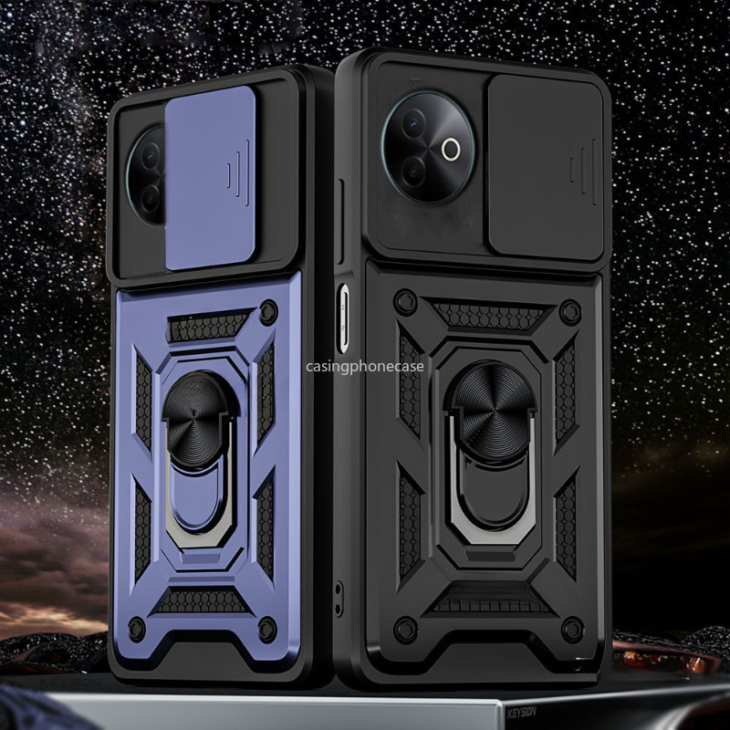 Ốp Lưng Cho Vivo y39 Y 39 y39 5G 2025 Giáp Chống Sốc Nhẫn Đứng Chân Đế Bảo Vệ Toàn Diện Chống Rơi Vỏ