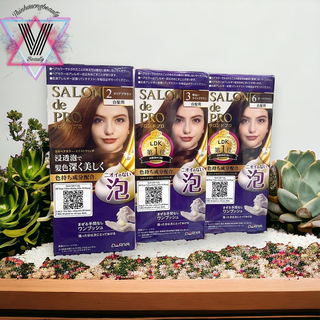 Bọt nhuộm tóc phủ bạc Salon De Pro Dariya 100gr